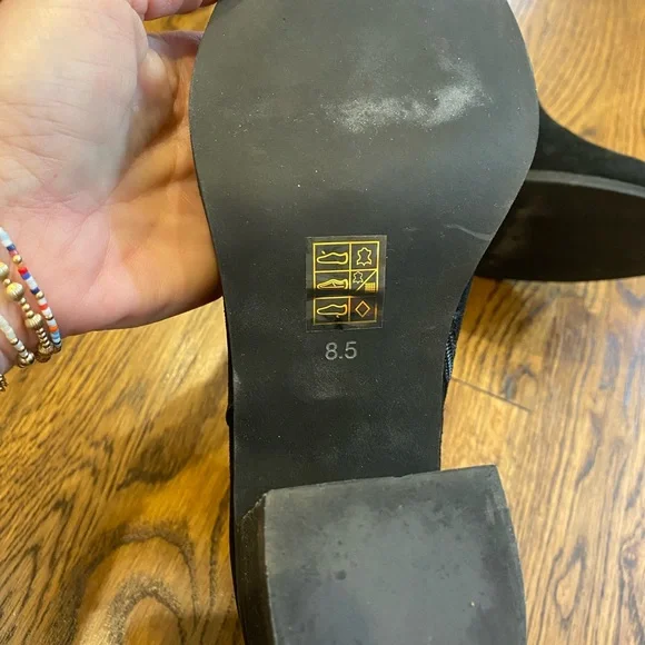 Jeffrey Campbell KAMET-2 Black Oiled Suede Ankle Bootie - Block Heel - Picture 9 of 12